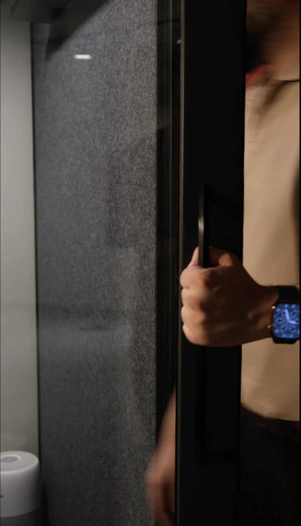 Door handle close-up